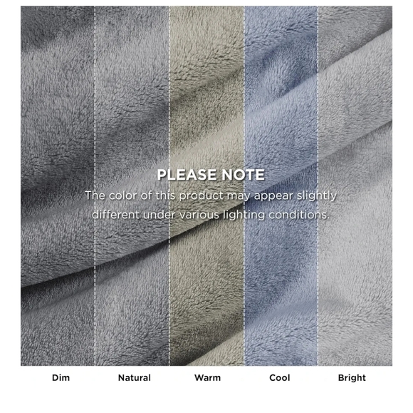 Cozy Gray Fleece Throw Blanket New - Picture 5 of 16